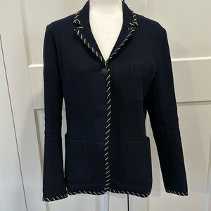 Rag and Bone Navy Cotton/Wool Blazer 12